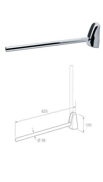 Chrome Drop Down Rail 825mm