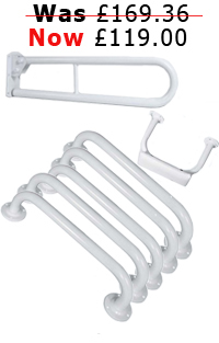 Low Level Grab Rail Kit 1-White